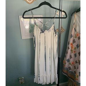 White tie dye sun dress